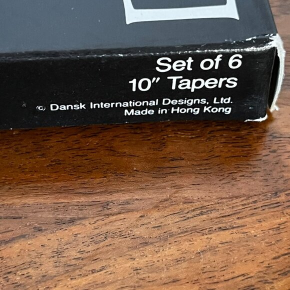 Unused Dansk Set of 6 Six 10" Taper Candles Yellow Tapers Vintage Hong Kong - Picture 6 of 8